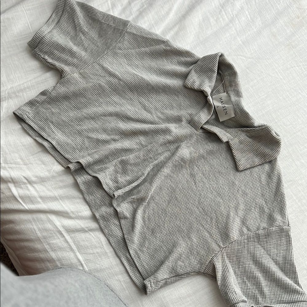 Gray Short-Sleeve Polo Shirt